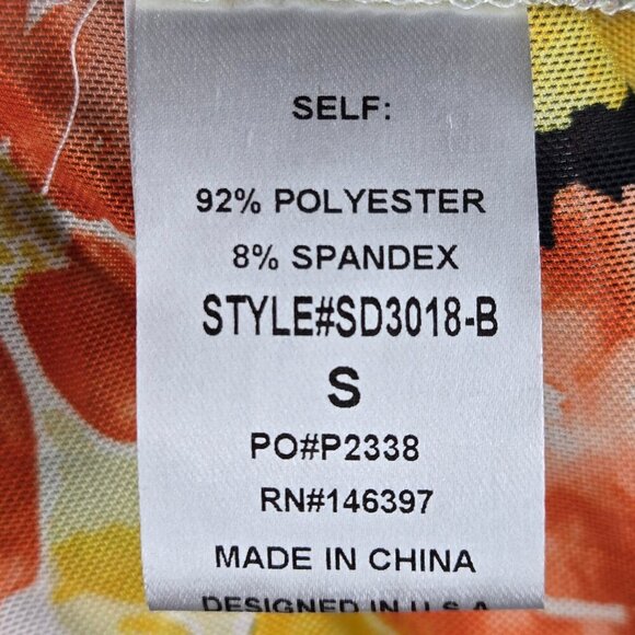 Endless Blu Luxe Size Small Ruched Floral Midi Dress Off the Shoulder Sleeve NWT - Picture 14 of 16